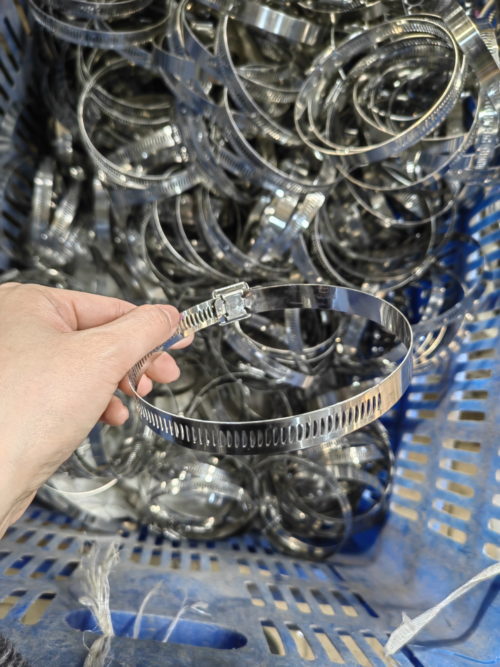 Power-Seal Worm-Drive Stainless Steel 2-PCS Housing Perforated Heavy Duty Hose Clamp for Automotive Systems.