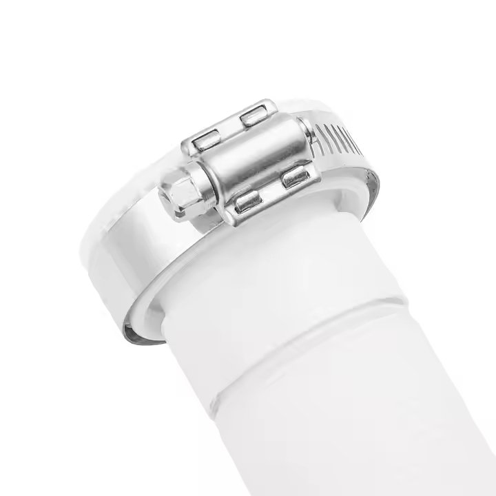 Power-Seal Worm-Drive Stainless Steel 2-PCS Housing Perforated Heavy Duty Hose Clamp for Automotive Systems.